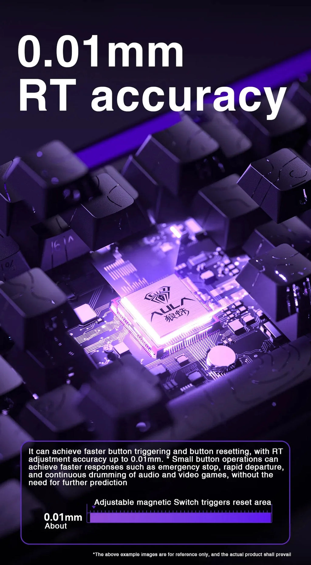 Magnetic Switch Keyboard RGB Gaming Mechanical Keyboard Rapid Trigger 8K Return Wired Esports Custom Keyboard by AULA HERO 68HE