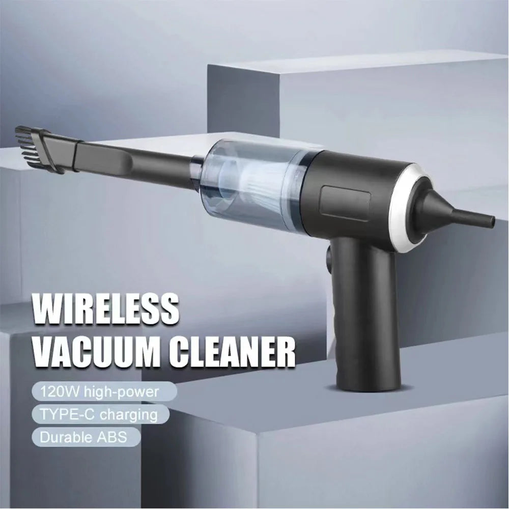 Mini Car Vacuum Cleaner Cordless Powerful Wireless Car Cleaner Type-C Charges HandHeld Portable Vacuum Cleaner Cleaning Machine