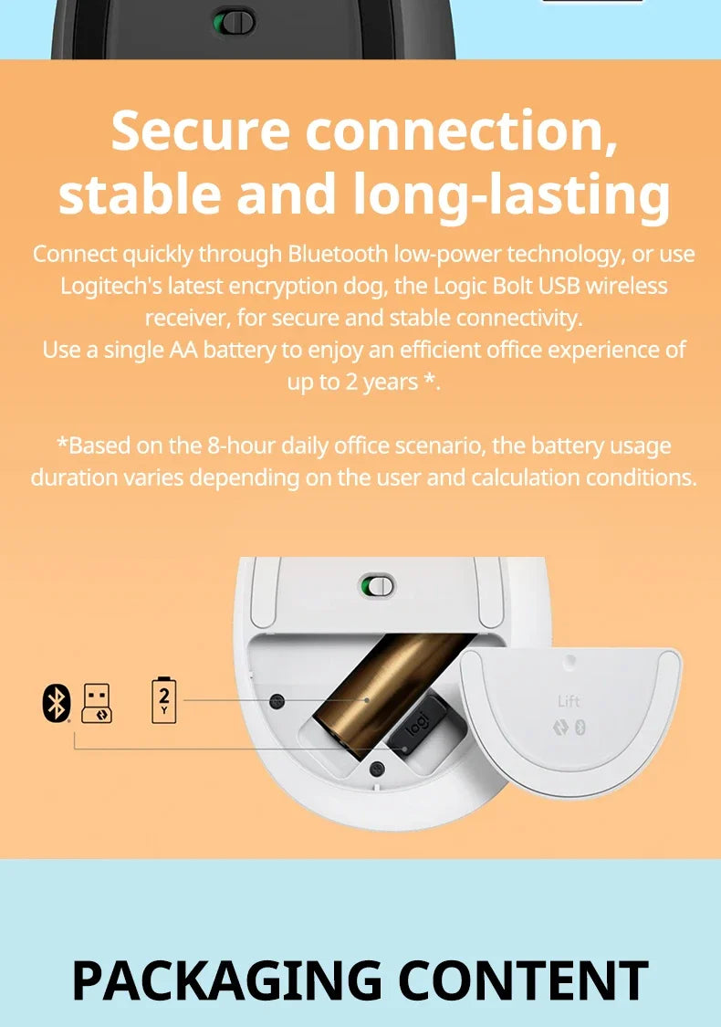 Logitech Lift Vertical Ergonomic Mouse — Silent, Wireless, Bluetooth & USB