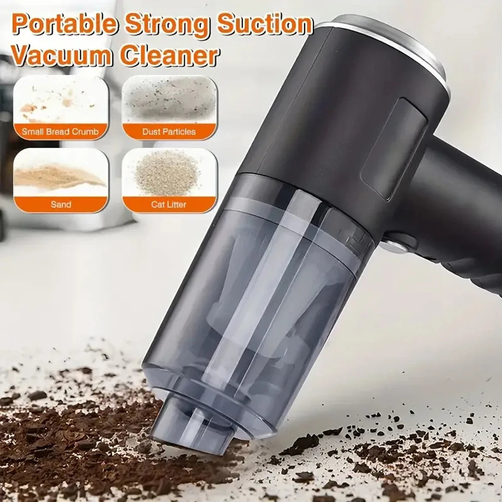 Mini Car Vacuum Cleaner Cordless Powerful Wireless Car Cleaner Type-C Charges HandHeld Portable Vacuum Cleaner Cleaning Machine