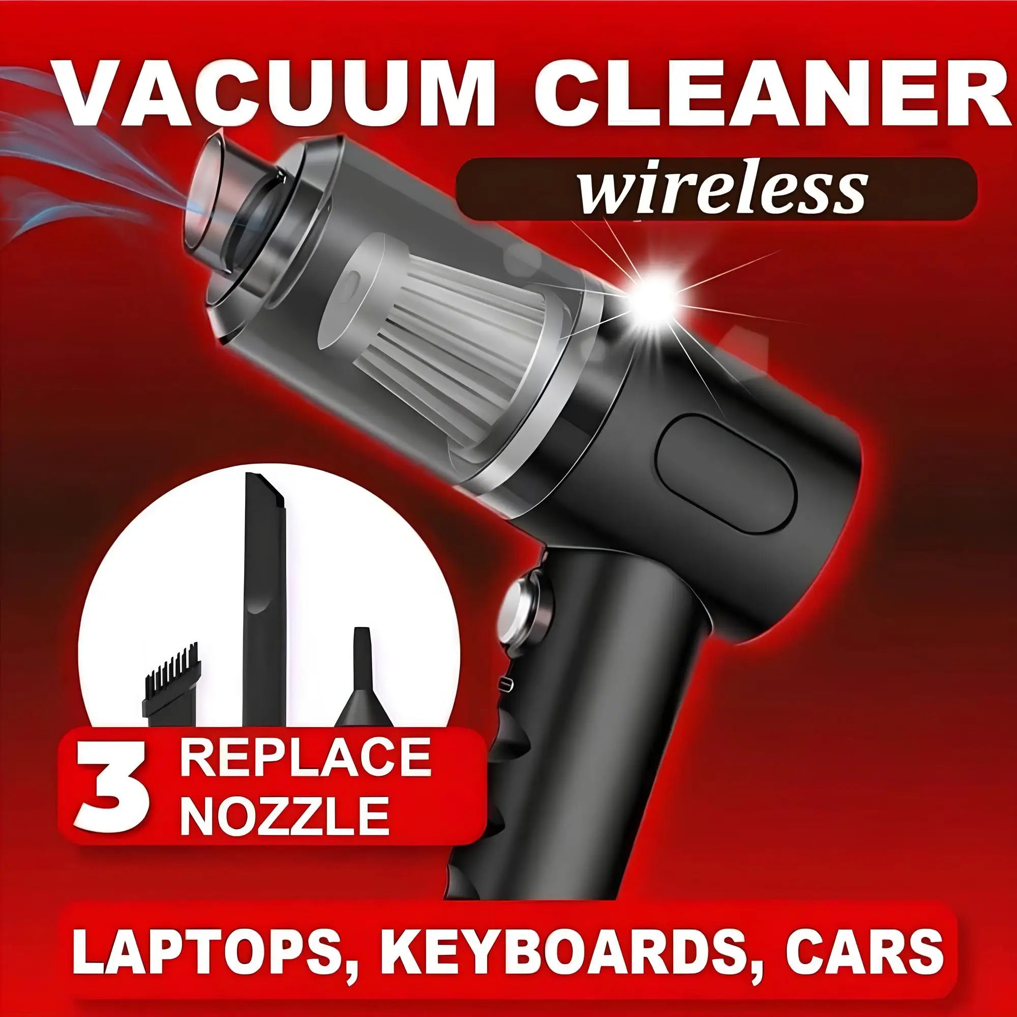 Mini Car Vacuum Cleaner Cordless Powerful Wireless Car Cleaner Type-C Charges HandHeld Portable Vacuum Cleaner Cleaning Machine