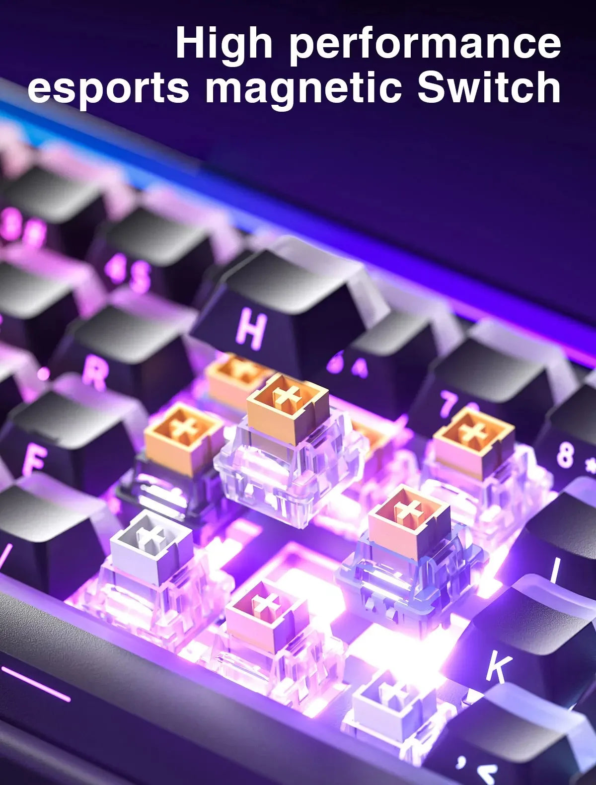 Magnetic Switch Keyboard RGB Gaming Mechanical Keyboard Rapid Trigger 8K Return Wired Esports Custom Keyboard by AULA HERO 68HE